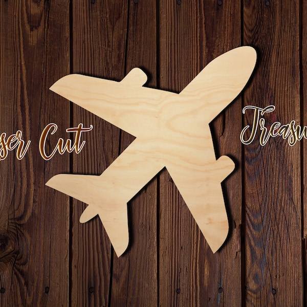 Airplane - Unfinished Laser Cut Wood Shape