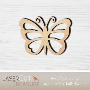 Butterfly - Spring - Unfinished Laser Cut Wood Shape - 1/8&quot; Baltic Birch Plywood - Please read item description