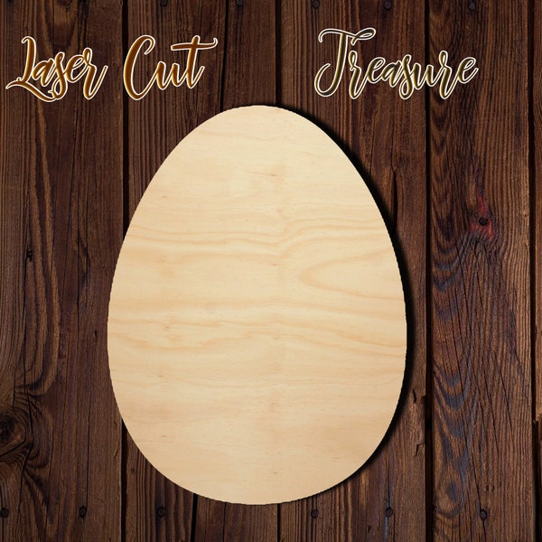 Easter Egg -  Unfinished Wood Laser Cut Shape