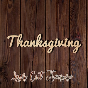 Thanksgiving wood sign - Unfinished Laser Cut Wood Shape - 1/8&quot; Baltic Birch Plywood - Please read item description