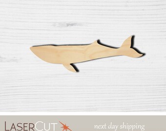 Whale - Unfinished Laser Cut Wood Shape - 1/8" Baltic Birch Plywood - Please read item description
