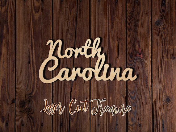 State North Carolina - Laser Cut Out Unfinished Wood Craft Shape STAT81 State North Carolina - Laser Cut Out Unfinished Wood Craft Shape STAT81