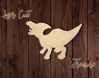 Dinosaur - Unfinished Laser Cut Wood Shape - 1/8" Baltic Birch Plywood - Please read item description