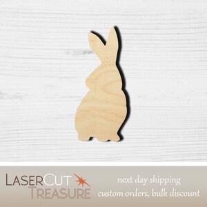 Rabbit - Easter - Unfinished Laser Cut Wood Shape - 1/8&quot; Baltic Birch Plywood - Please read item description
