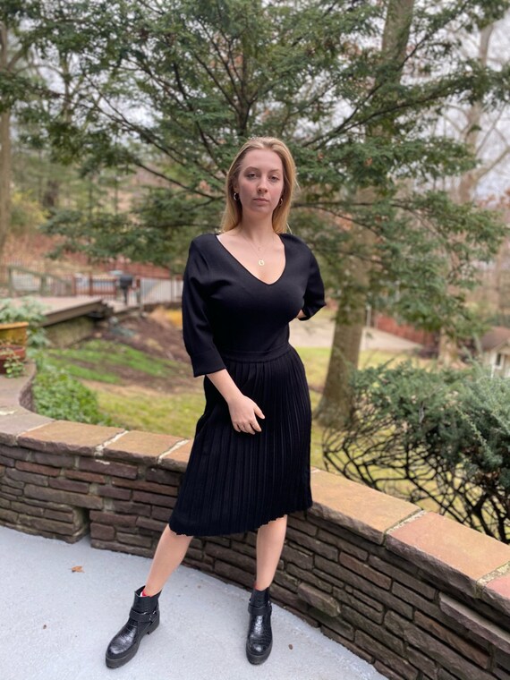 Vintage Black Talbots Dress With 