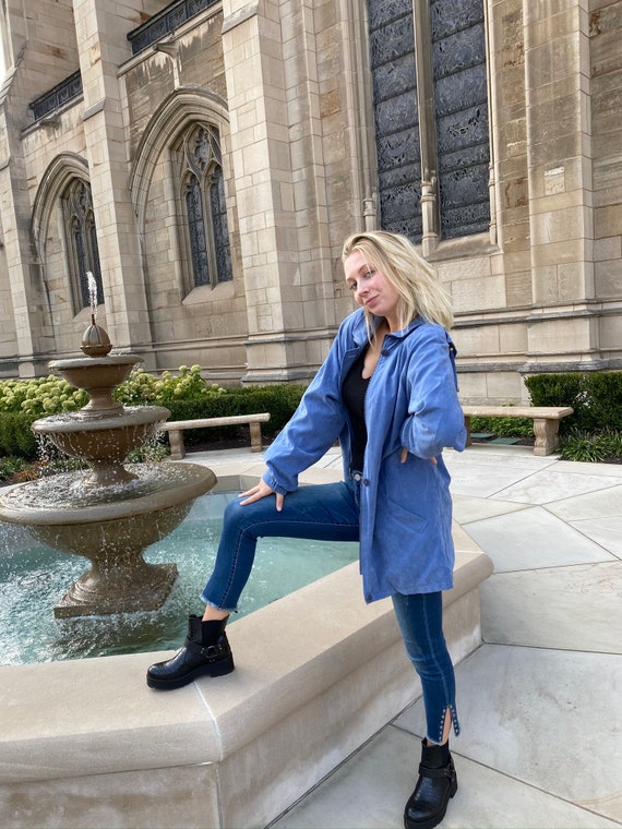 London Fog Blue Suede Coat