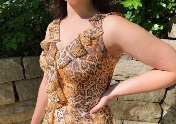 Bloomingdale’s 95% Silk Vintage Tiger Print Summer