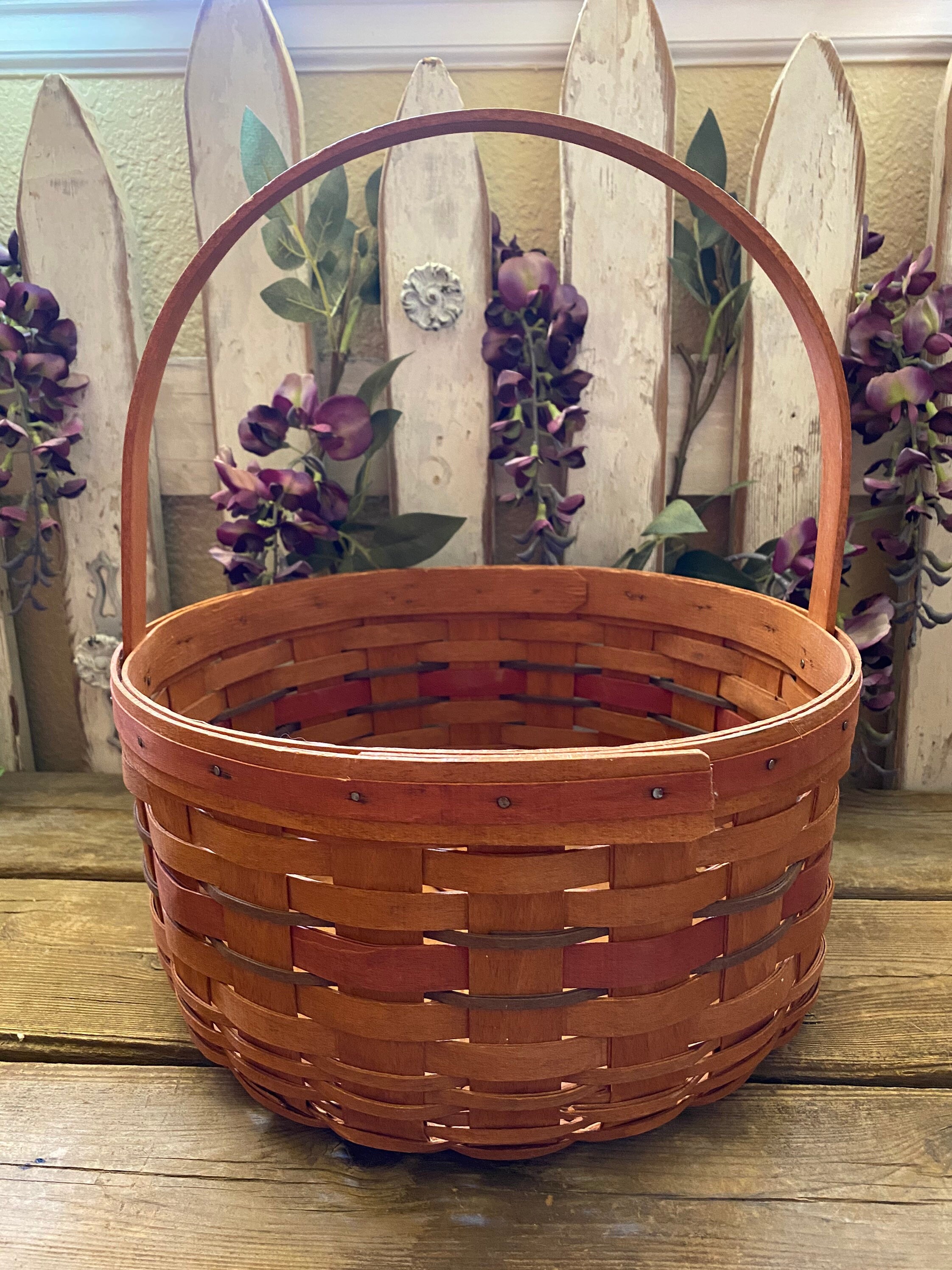 Large Round Longaberger Basket Etsy