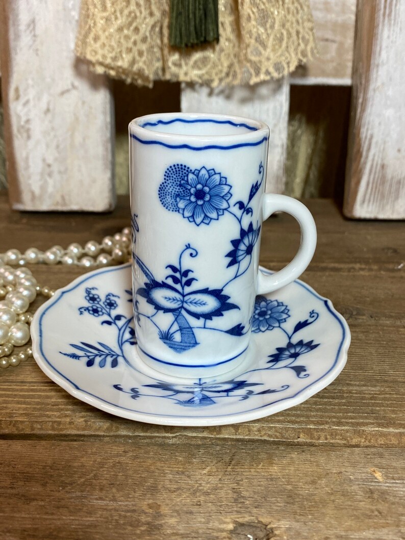 Vintage Blue Danube Irish Coffee Cup and Saucer Etsy