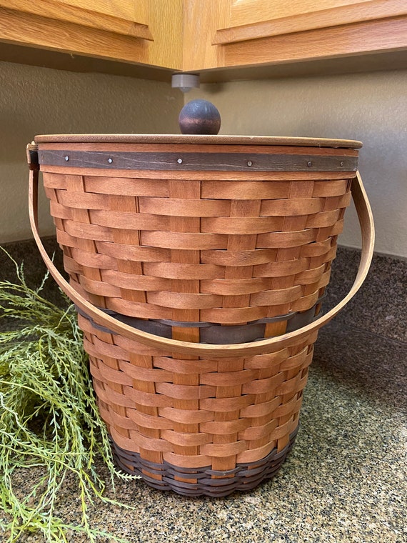 Longaberger Bankers Waste Basket Etsy