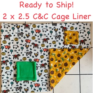 Ready To Ship! 2x2.5 (27”x36”) Cage Liner with A Middle Highly Absorbent Uhaul Layer. Includes two complimentary drip pads.
