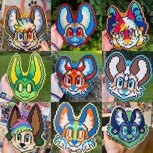 Custom Fursona Perler Badges!