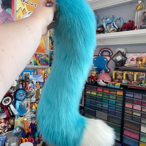 Turquoise Kitten Fursuit Tail