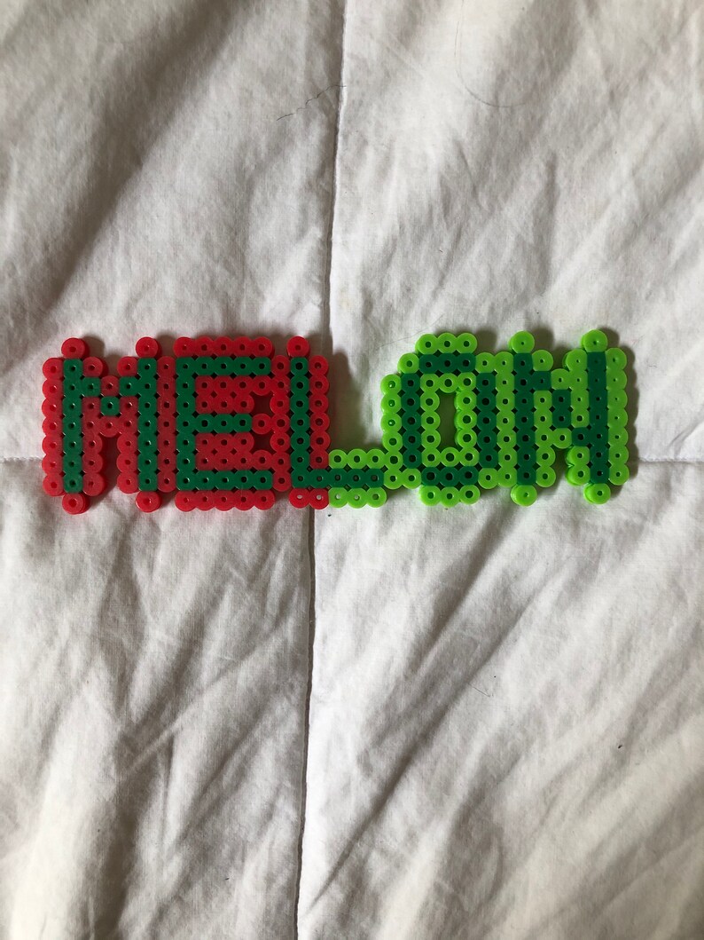 Perler Bead Character Name Tags Etsy