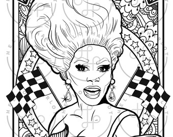 rupauls drag race coloring book etsy