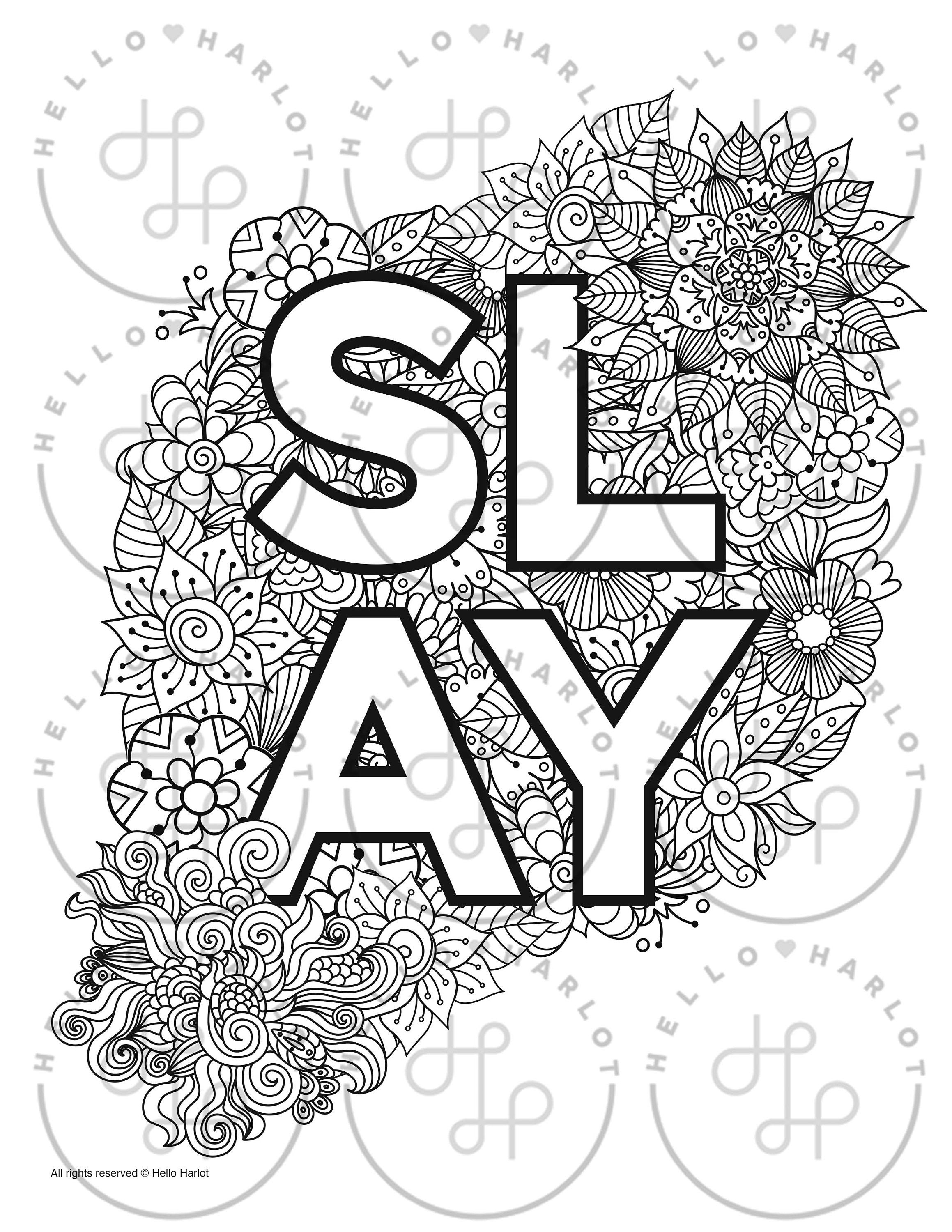 Printable Digital Coloring Book For Grownups Rupaul S Etsy