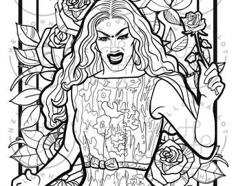 rupauls drag race coloring book etsy