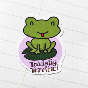 Pegatinas Toadally Terrific x 30, lindo juego de pegatinas de ranas