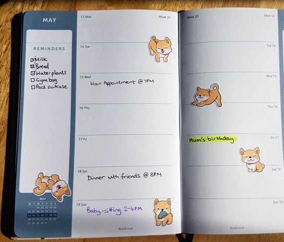 Shiba Inu Pups Sheet Of 15 Stickers