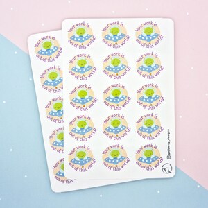 Cute Alien Stickers x 30, Space Theme Reward Sticker Pack