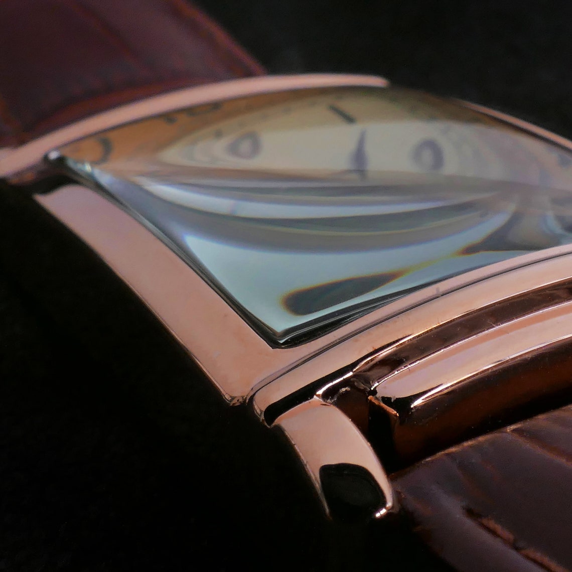 Men's Rectangular Vintage Retro Analog Dress Watch Large Etsy