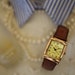 Womens Rectangular Vintage Retro Analog Dress Watch - Rose Gold 