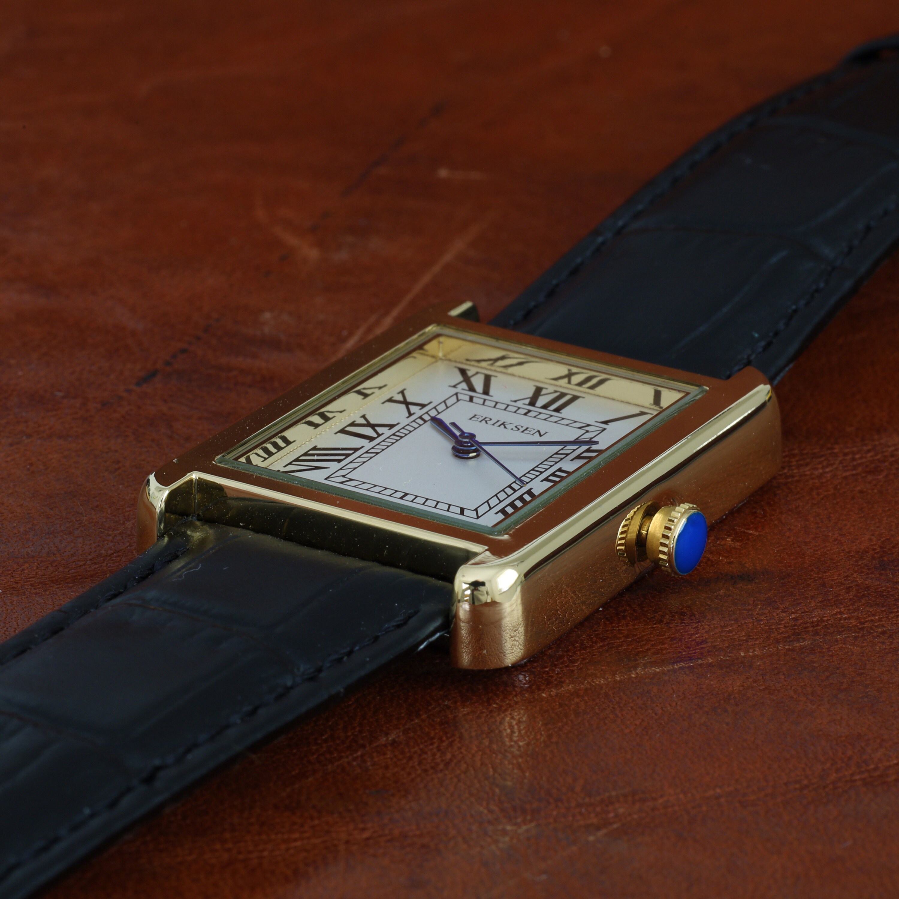 Men's Rectangular Vintage Retro Analog Dress Watch Gold Etsy