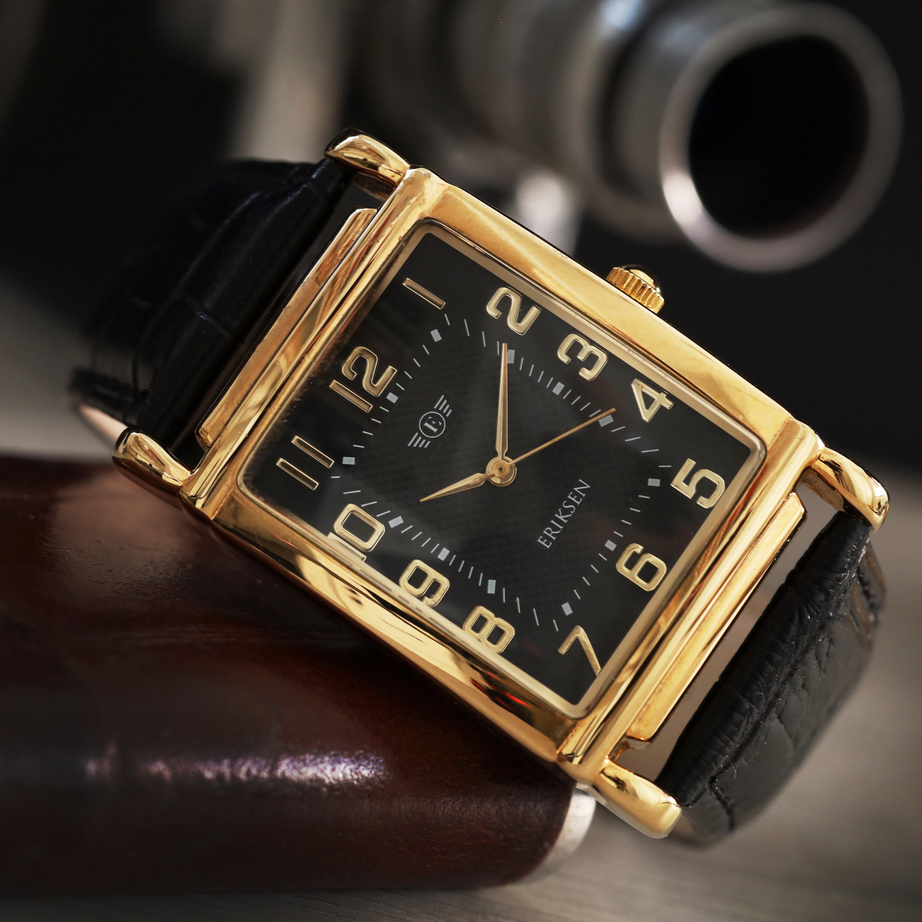 Men's Rectangular XL Vintage Retro Analog Dress Watch Etsy UK