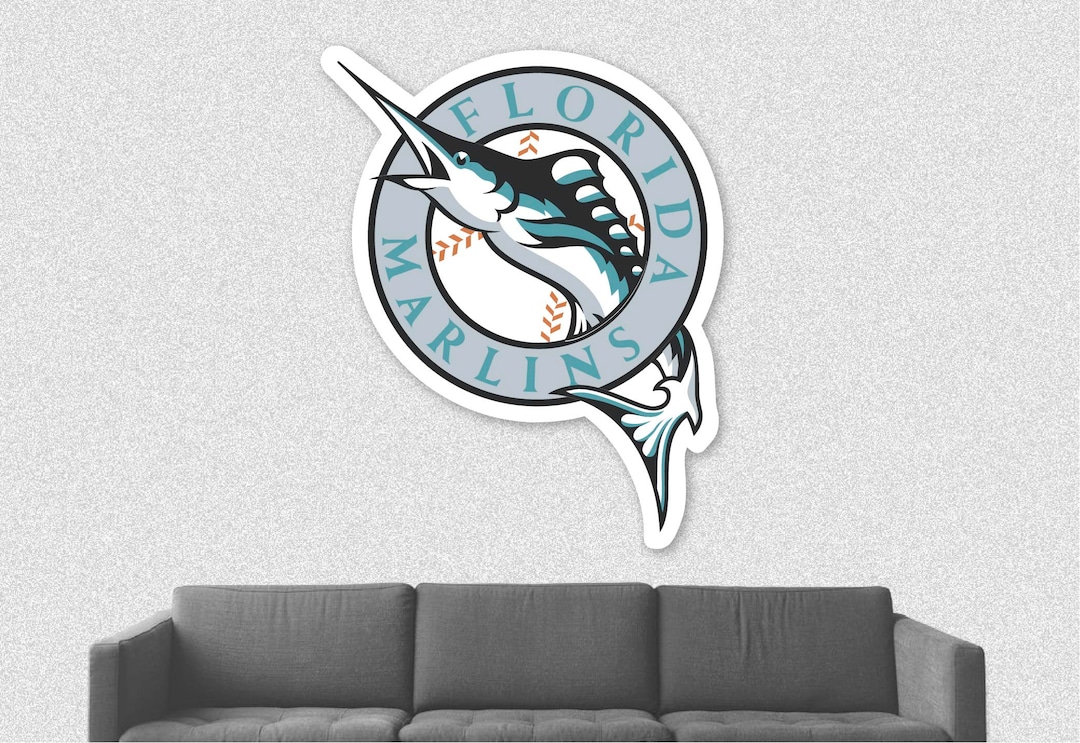 Miami Marlins Sticker Decal Vinyl SIZES WALL Decor Peel and Etsy