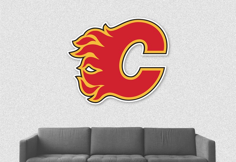 Calgary Flames Sticker Decal Vinyl SIZES WALL Decor Peel and Etsy