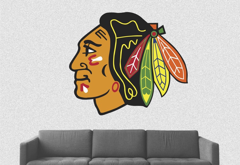 Chicago Blackhawks Sticker Decal Vinyl SIZES WALL Decor Peel and