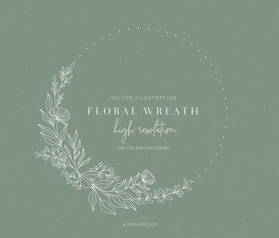 Heart Wreath SVG Heart Frame Wedding Invitation Laurel Wreath SVG