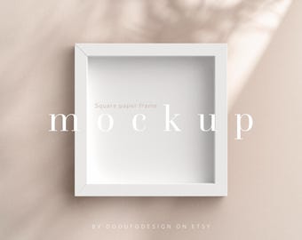 Quadratischer Schaukasten Schaukasten Mockup, 200x200, PSD Smart Objekt (Digitaler Download)