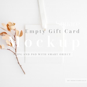 Vierkant cadeau tag mockup, Favori tag mockup, Pakketlabel, Blanco label, Minimalistische lege witte kaart, Bruiloft briefpapier mockup, Branding tag