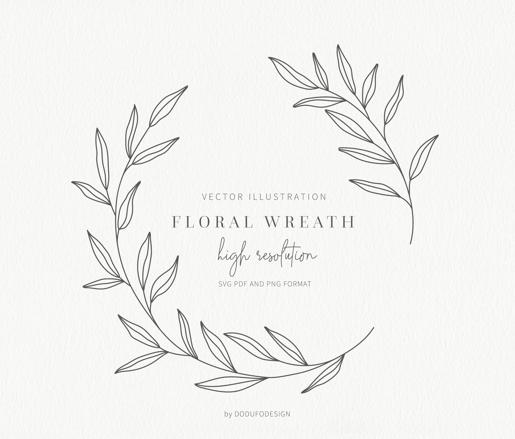 Floral Wreath SVG Laurel Wreath Olive Leaf Floral Frame Etsy