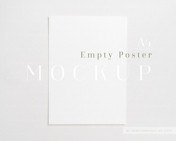 A4 Poster Mockup, Minimalist Neutral Wall Art (Digital Download)