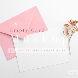 5 x 7" kaart mockup, baby shower uitnodigen, lege witte kaart, bruiloft uitnodiging mockup, wenskaart, moderne boho neutrale tinten kaart mockup
