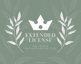 Extended License for 1 Design (500 units sold or less)