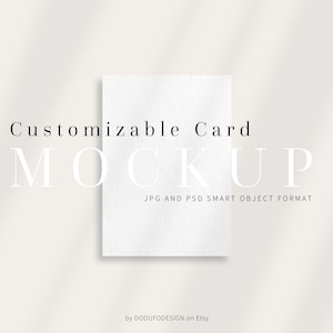 5X7 anpassbares Kartenmodell, moderne neutrale Einladung einfaches Mockup, minimalistische Grußkarte Babypartyvorlage, PSD Smart Objekt