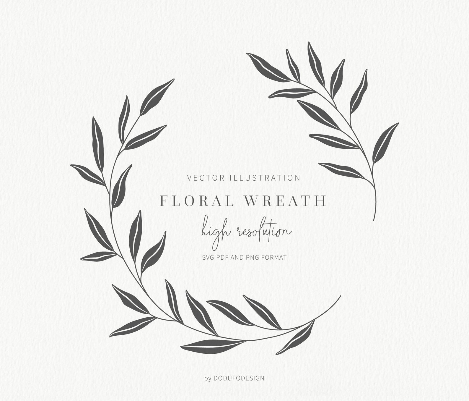 Floral Wreath SVG Laurel Wreath Olive Leaf Floral Frame - Etsy