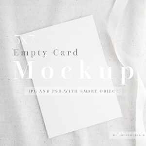 5 x 7" kaart mockup, minimalistische lege witte kaart, bruiloft uitnodiging mockup, wenskaart mockup, moderne boho neutrale tinten kaart mockup