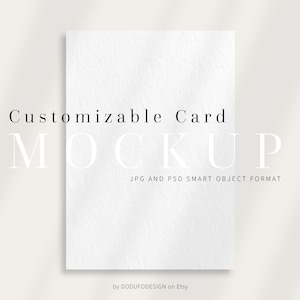 A4 aanpasbare poster mockup, moderne neutrale poster eenvoudige mockup, minimalistische wenskaart fotopapier sjabloon, PSD Smart Object