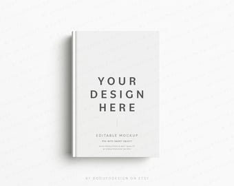 Editable Hardcover Book Mockup, Magazine, Journal (PSD Digital Download)