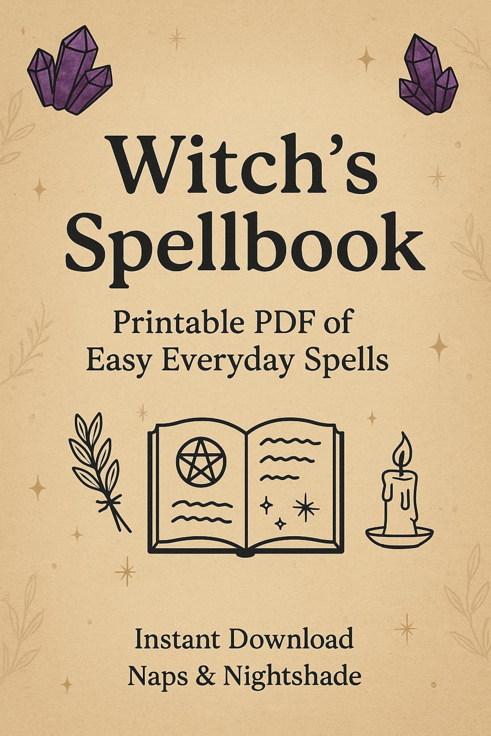 Witch’s Spellbook PDF | Cozy Witchcraft Spells | Instant Download ...