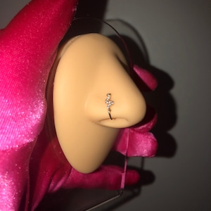 Fake Gold Snake Nose Piercing, Snake Nose Cuff, CZ fake Nose Clip UK, No piercing needed, Fake Piercing nose clip, snake jewellery for women