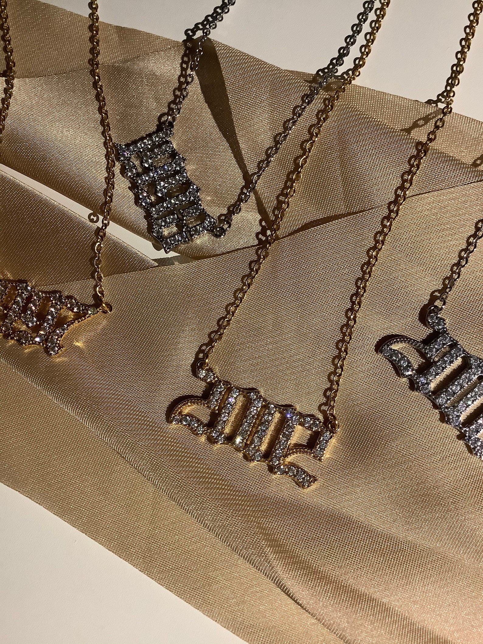Gold and Silver Birth Year Necklace
