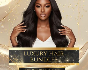 Luxury Hair Brand Starter Kit|Canva Pro Templates|AP Prompts for Hair Businesses