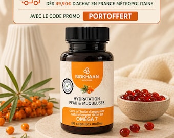 Capsules Oméga 7 & Hydratation Naturelle - BIOKHAAN