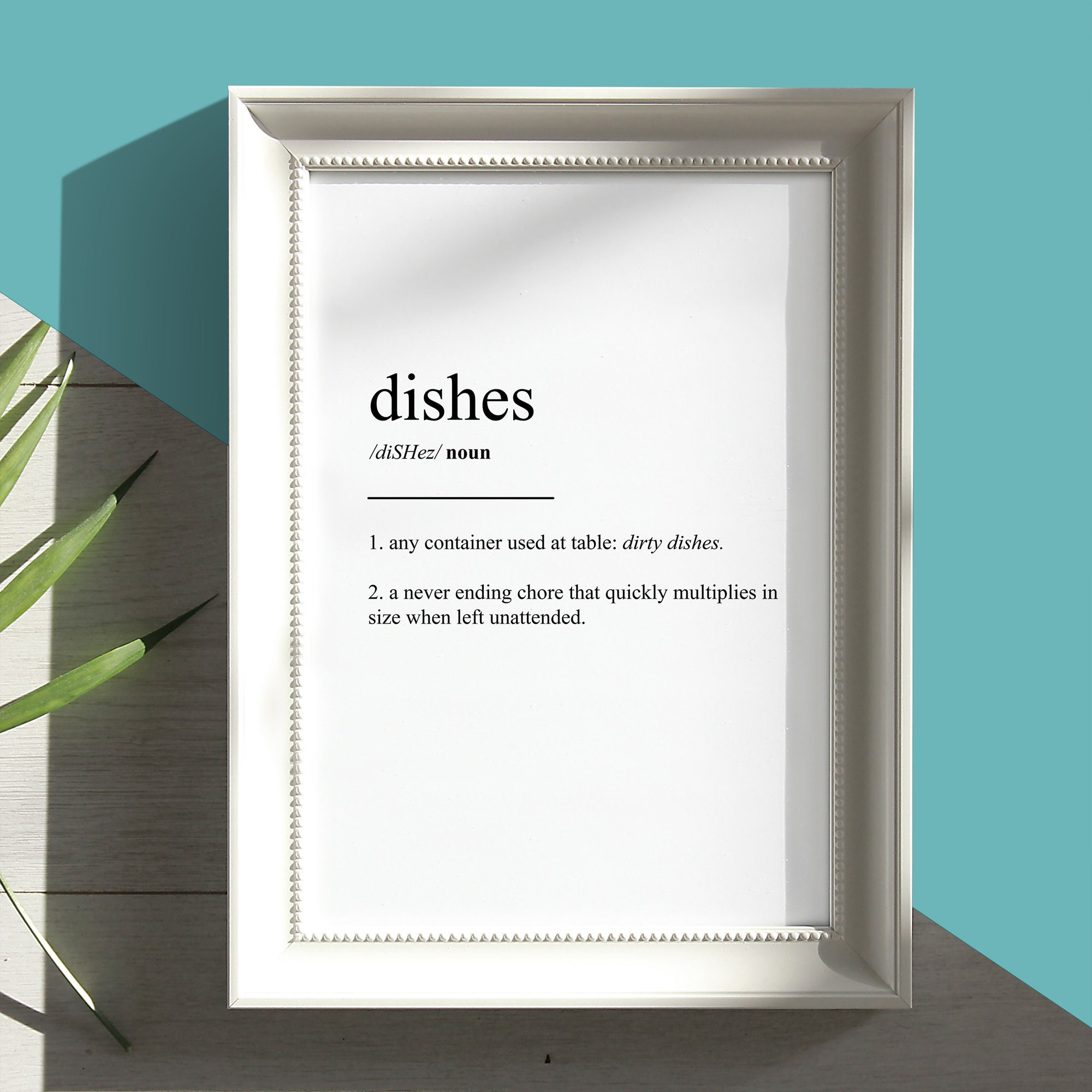 Dishes Definition Printable Wall Art Funny Print Joke Etsy