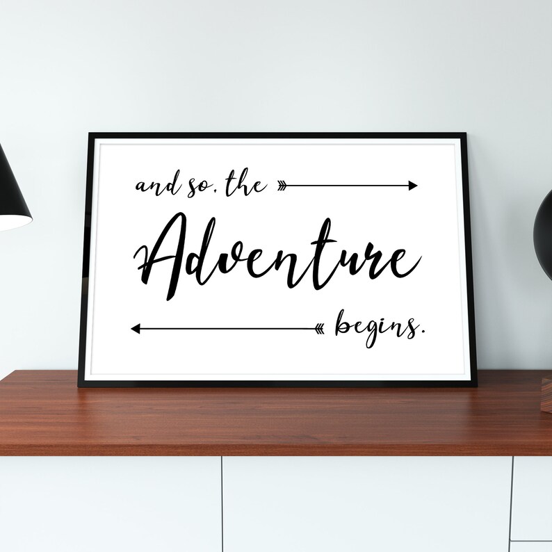 And So the Adventure Begins Printable Wall Art Digital - Etsy